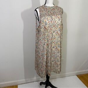 Massini Floral Print Sleeveless Midi Dress sz lg